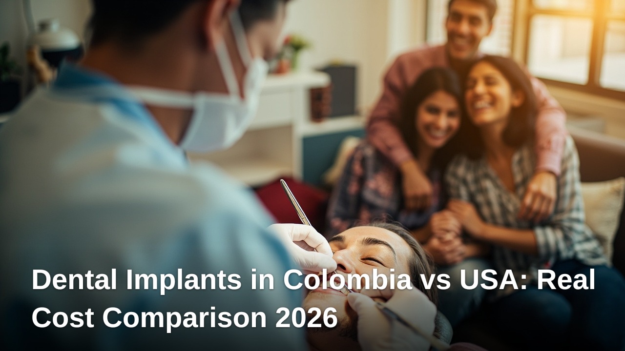 Implantes Dentários na Colômbia vs EUA: Comparação Real de Custos 2026